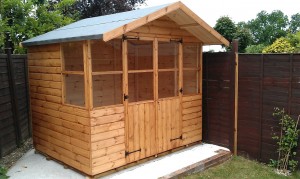 8ft wide x 6ft deep Summerhouse with 18inch Roof Overhang Sheds Oxford
