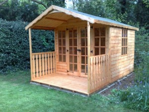 8ft x 8ft Hideaway Summer House with 4ft Verandah - Sheds Reading
