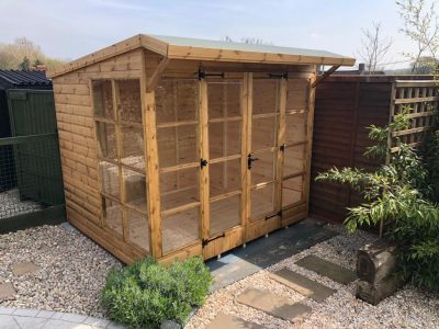 8 x 7 pent garden shed sunroom - overton