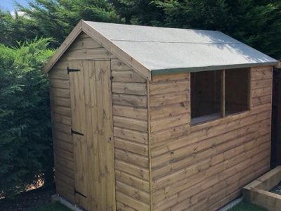 8 x 6 apex sturdy garden shed installed in Newbury